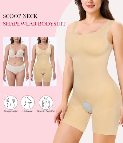 Women Full Body Shaper | Gotoly Shapewear for women Scoop Neck Tank Tops Bodysuits Jumpsuits Waist Trainer Full body Shaper