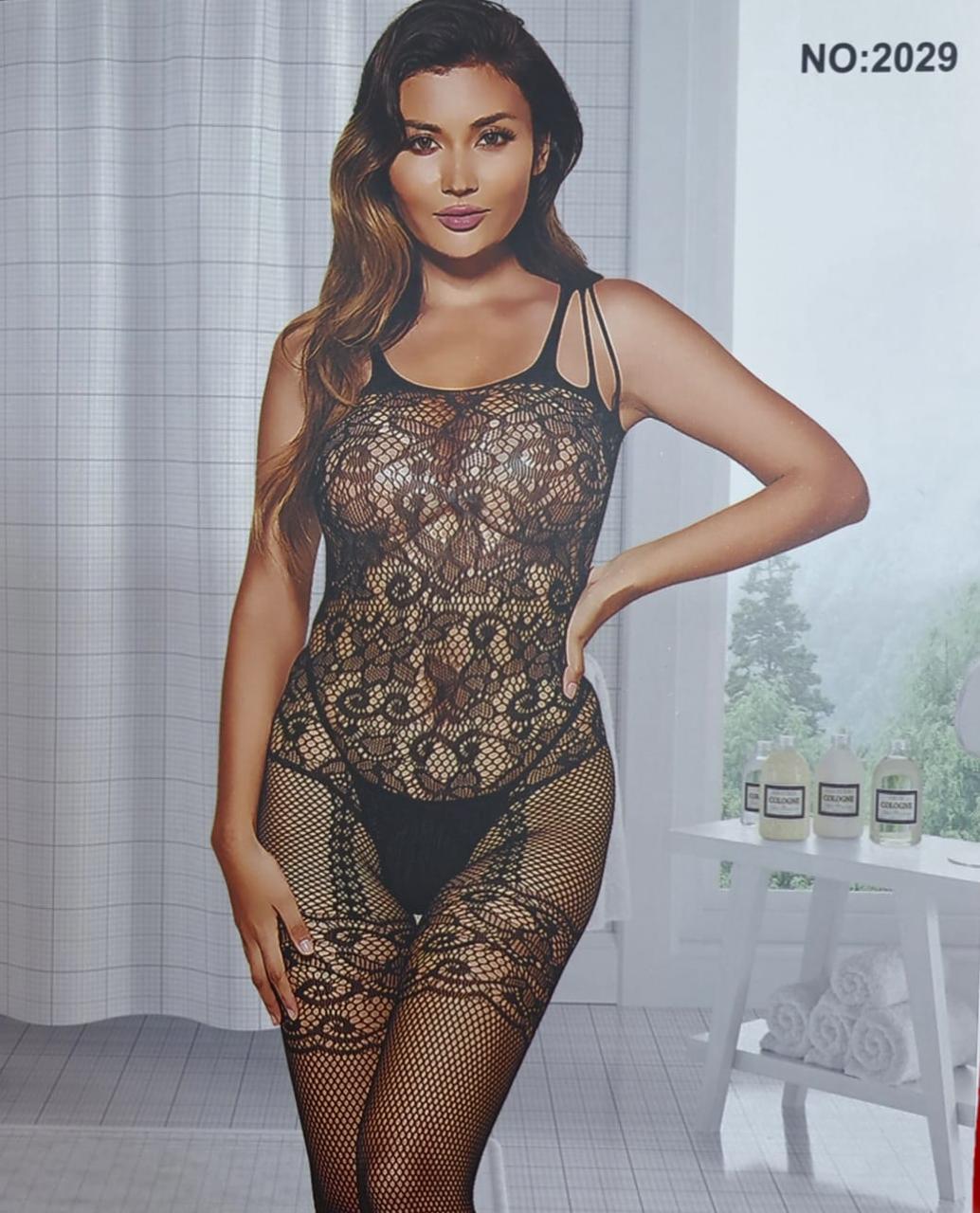 Multi Embroidered Full Body Stocking